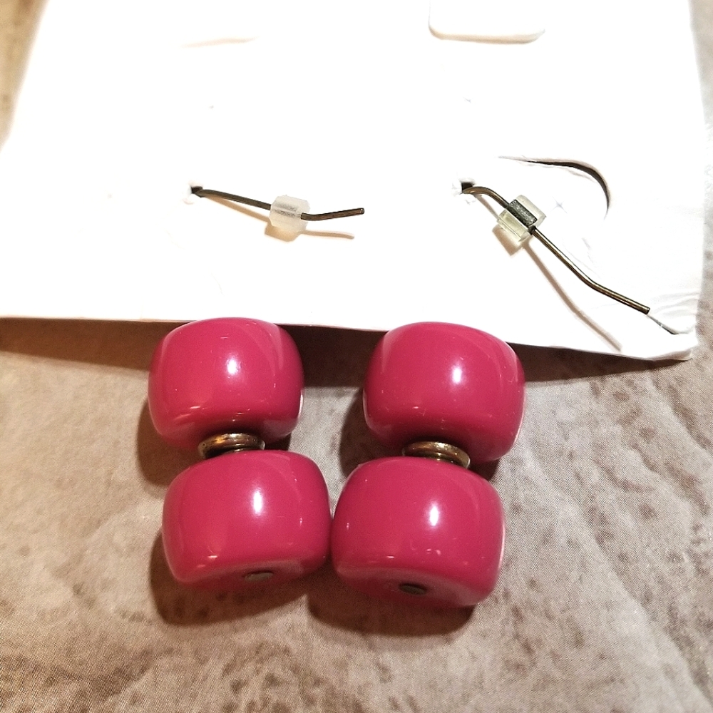 NEW Premier Designs 🔥 Pink Chunky Bead Dangle Earrings - Picture 4 of 6